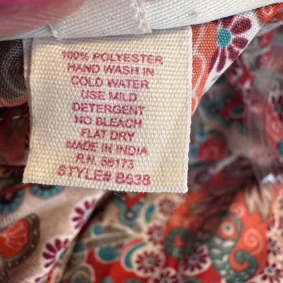 Boeme Womens Paisley Print Maxi Dress Size M Pink Teal Kimono Sleeve Boho Resort - Picture 3 of 13